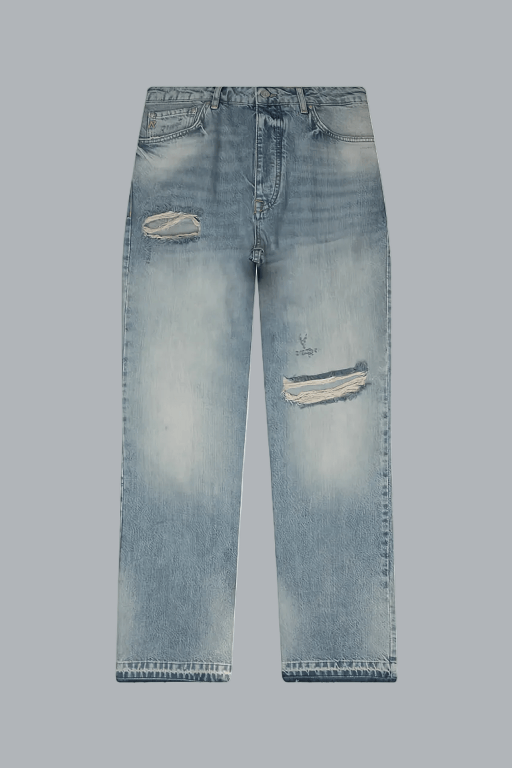 RIPPED HEATON DENIM STRAIGHT JEANS
