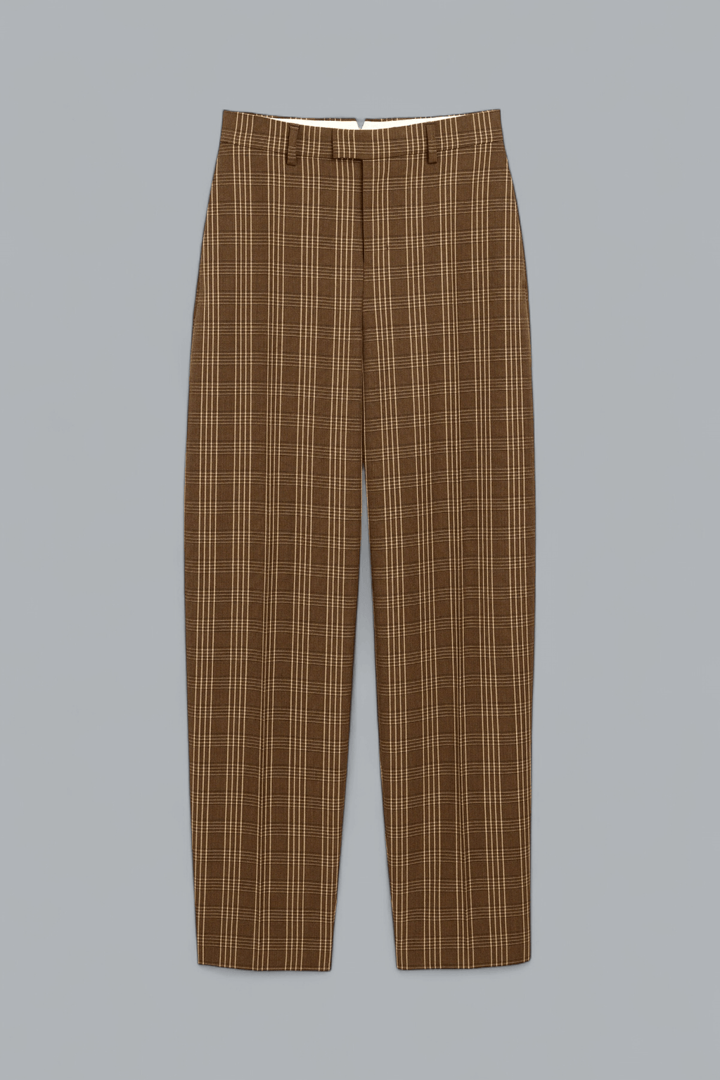 CHECKED WOOL BALLOON TROUSERS