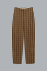 CHECKED WOOL BALLOON TROUSERS