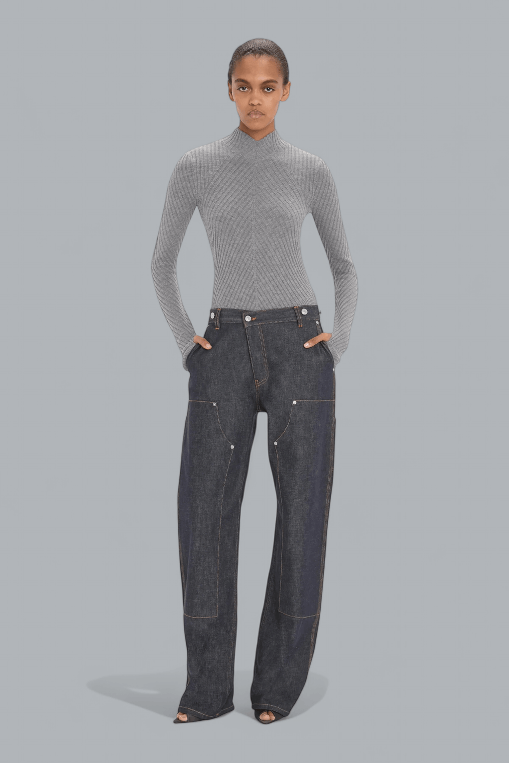 PANELLED JEANS