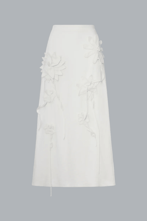 FLOWERS MIDI SKIRT