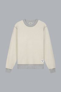 Reversible Label Crewneck Sweater