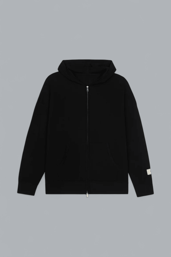 ATELIER-STRICKHOODIE MIT DURCHGEHENDEM REISSVERSCHLUSS