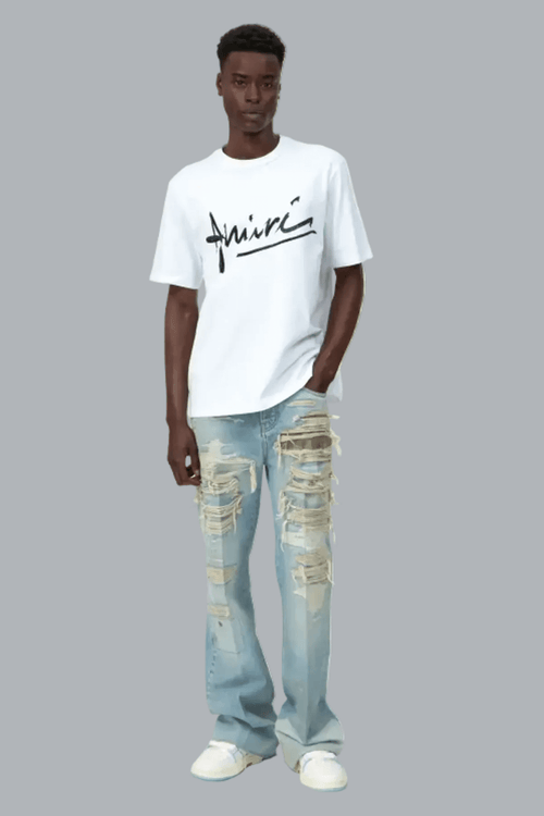 AMIRI SCRIPT T-SHIRT WIT