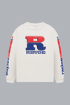 SPLIT PETROL LOGO LS TEE VINTAGE WHITE/ RED/ BLUE