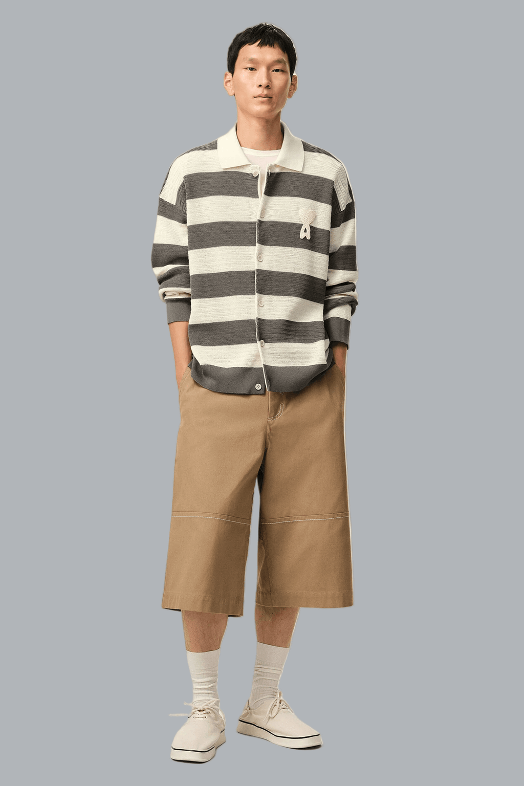 POLO CARDIGAN ADC WHITE