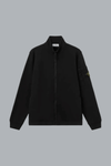 COTTON FLEECE WITH SEASONAL POCKET ZIP UP SWEATER BLACK