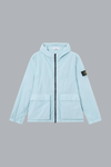 NYLON SMERIGLIATO-TC KORTE PARKA POEDERBLAUW