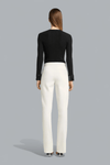 CONTRASTED VINYL RIB KNIT CARDIGAN