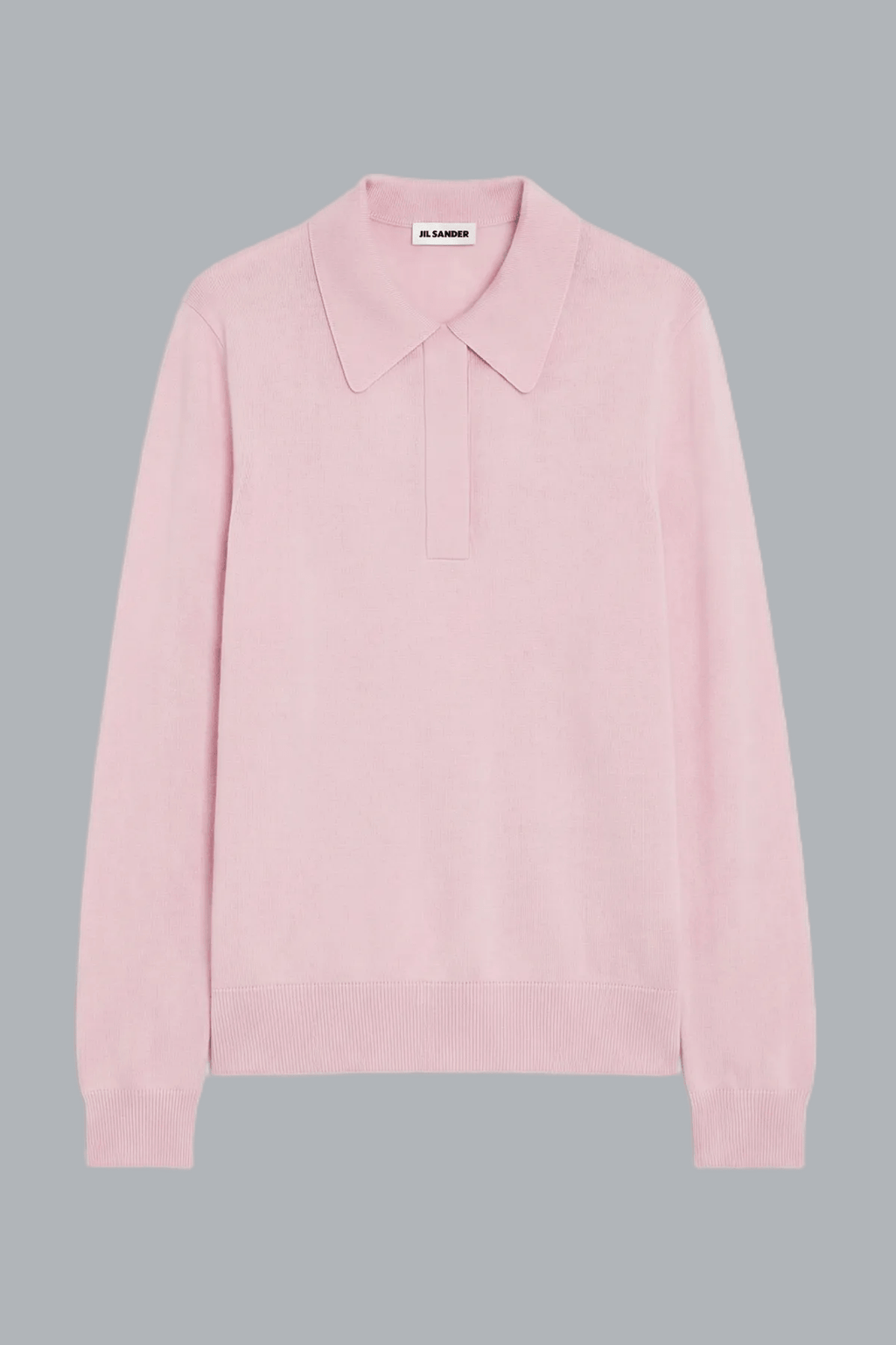 KNIT LONG SLEEVE POLO SHIRT