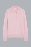 KNIT LONG SLEEVE POLO SHIRT