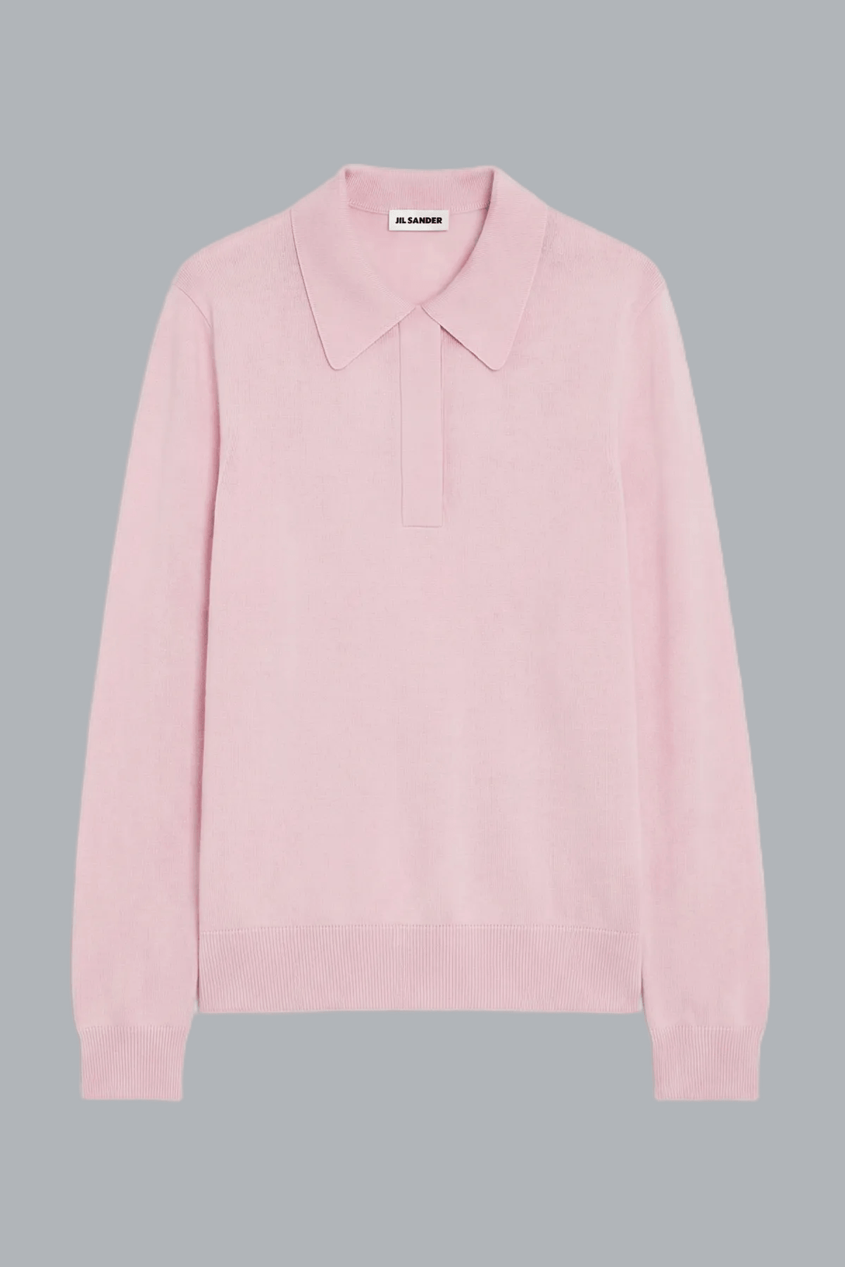 KNIT LONG SLEEVE POLO SHIRT