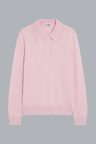 KNIT LONG SLEEVE POLO SHIRT