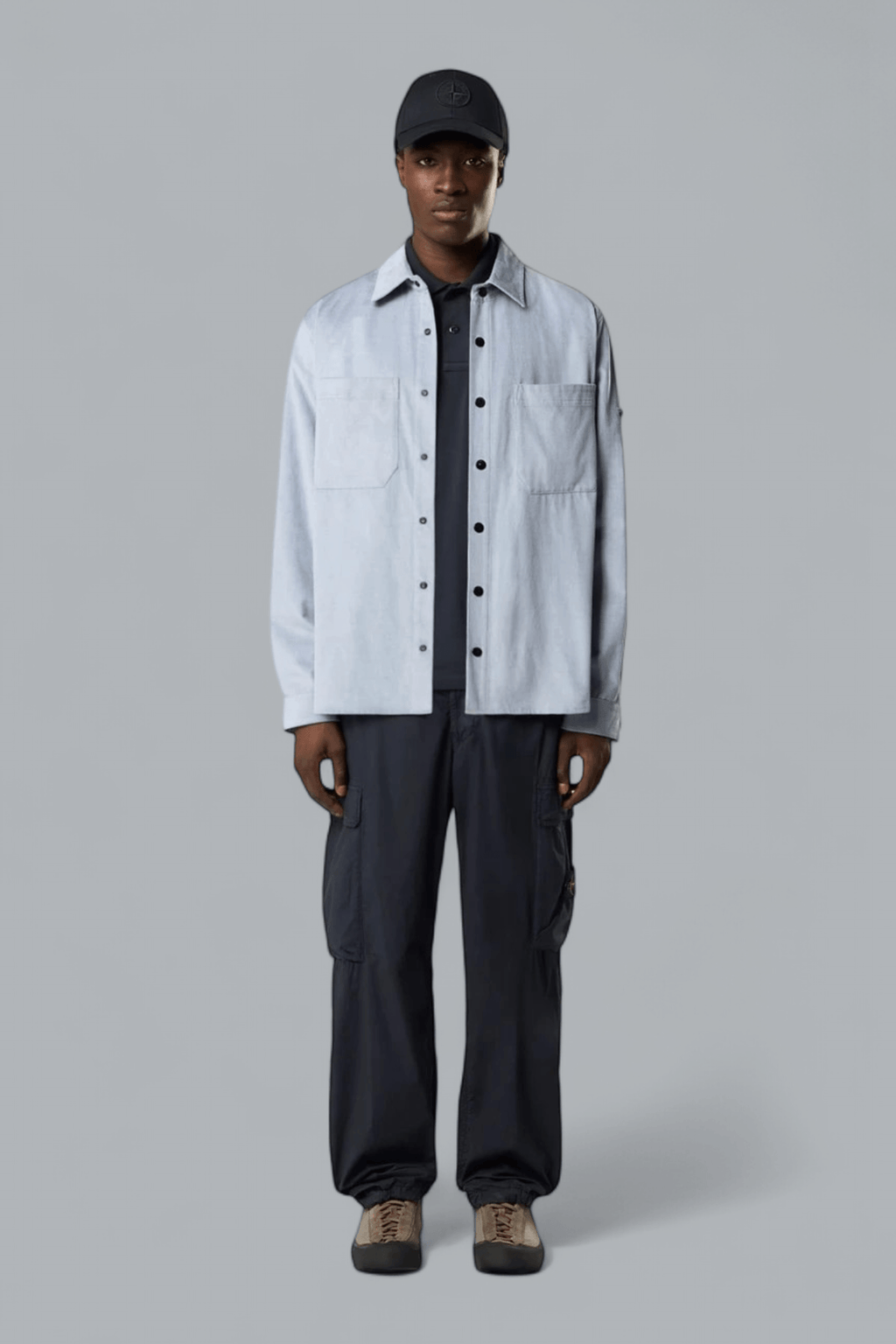 ORGANIC COTTON PIQUÉ WITH STRETCH LONG SLEEVE POLO SHIRT