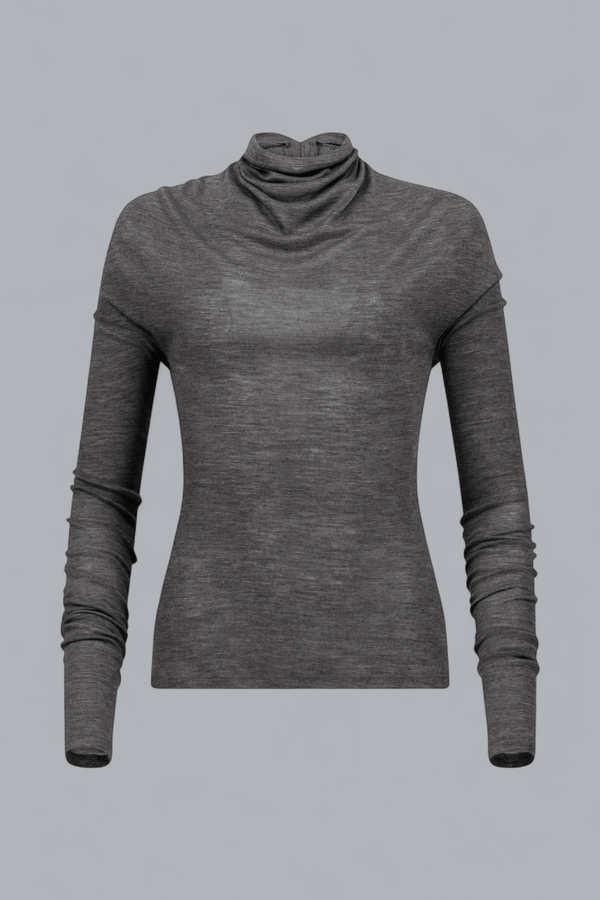 DRAPED LONG SLEEVE TOP