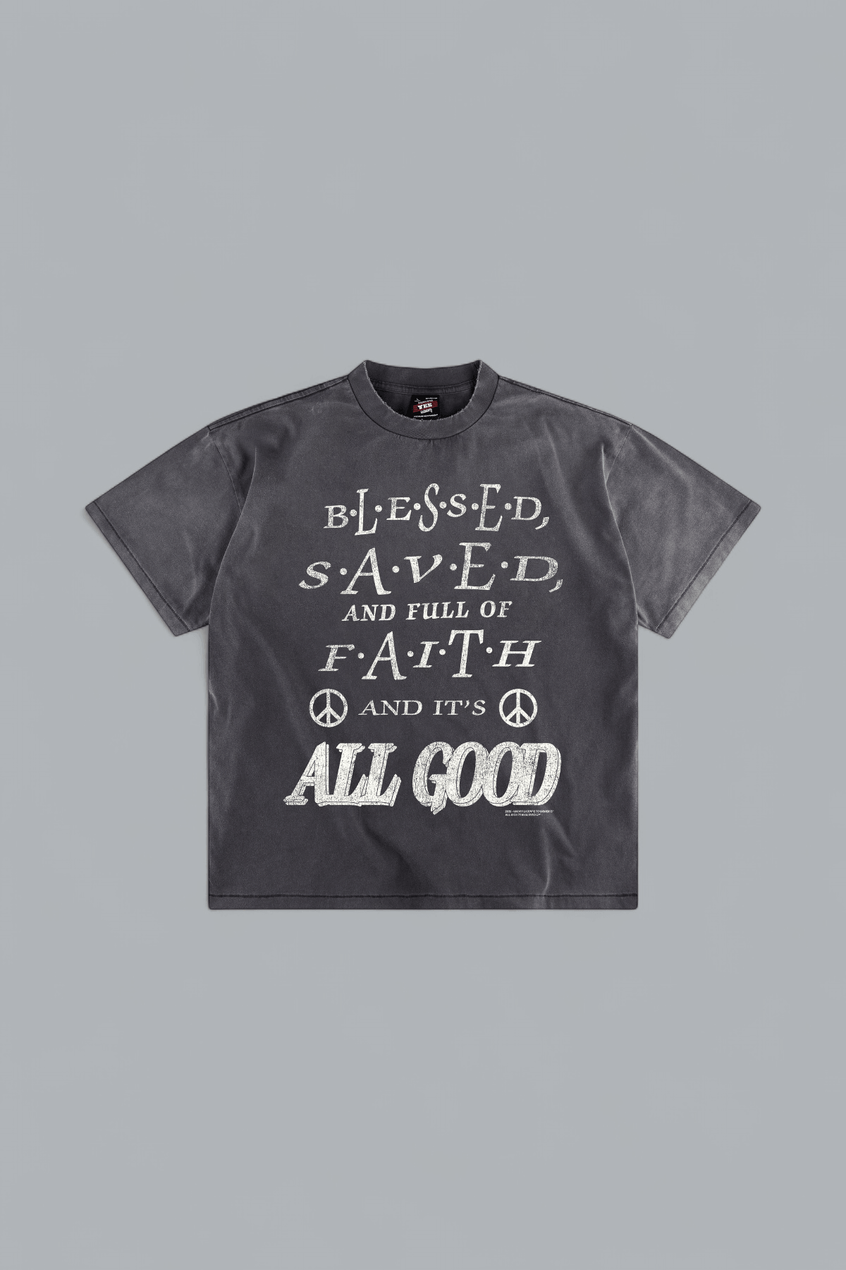 THE PERFECT VINTAGE BLESSED SAVED FAITH T-SHIRT