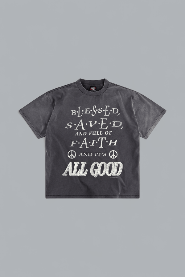 THE PERFECT VINTAGE BLESSED SAVED FAITH T-SHIRT