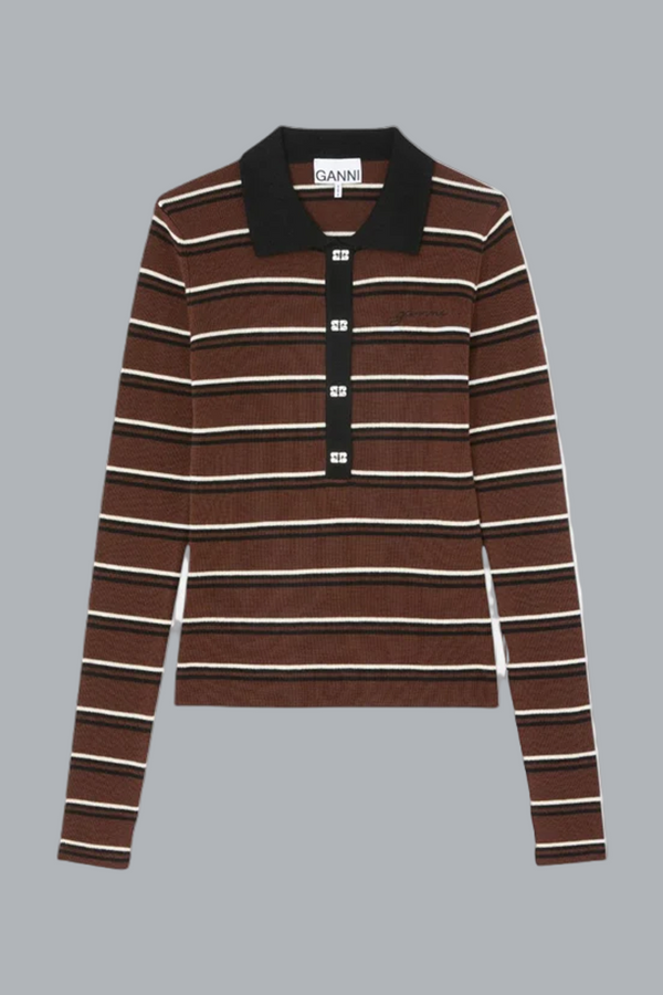 MINI RIBBED MERINO WOOL POLO SHIRT