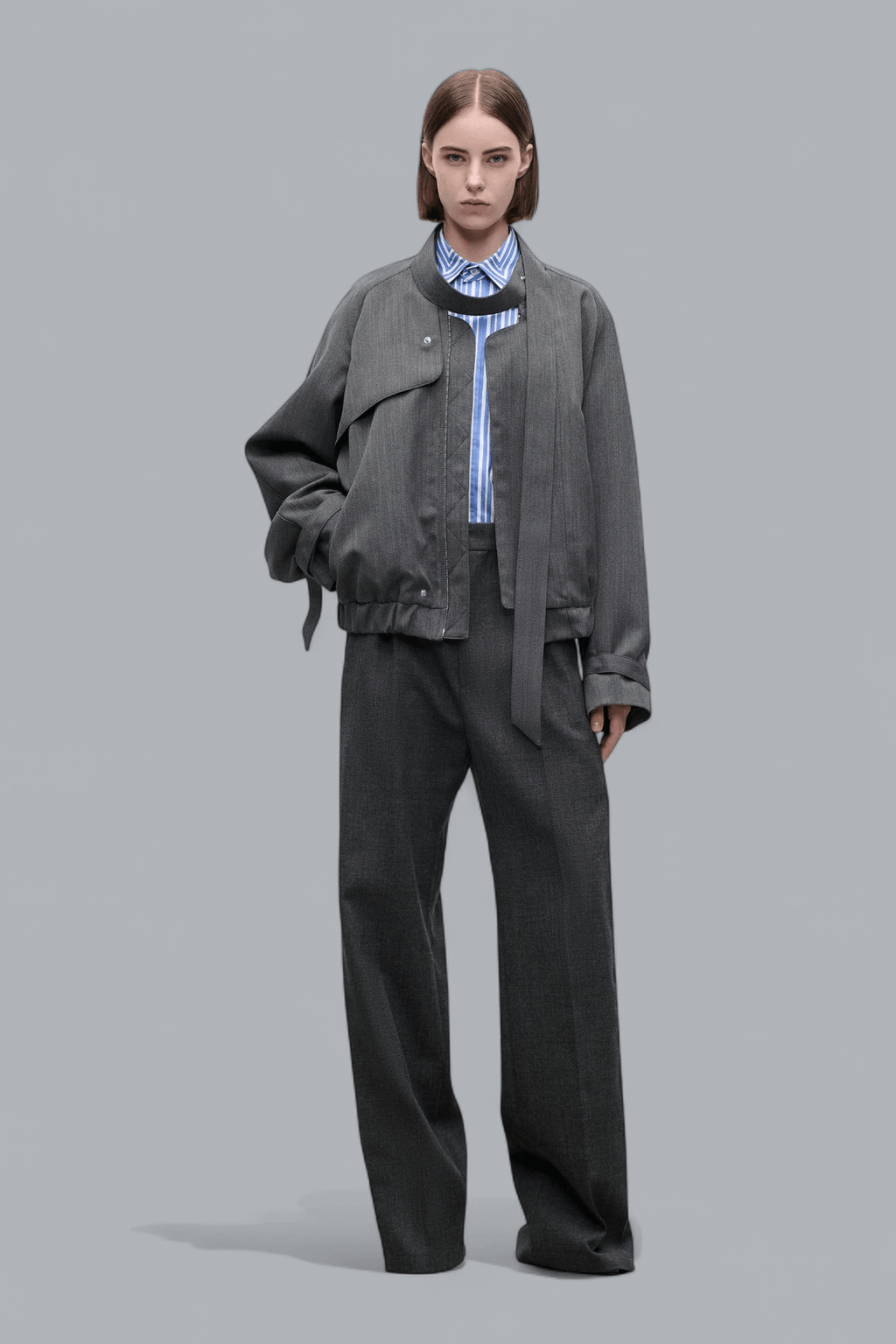 SCARF BOMBER JACKET