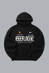 RHUDE REGATTA CLUB HOODIE VINTAGE ZWART/WIT