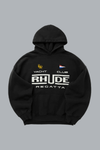 RHUDE REGATTA CLUB HOODIE VINTAGE ZWART/WIT
