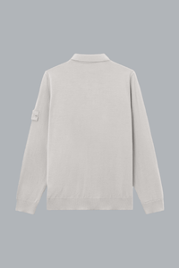 S.I. GHOST LIGHT PURE RWS WOOL CREW NECK DUST GREY