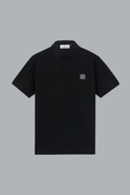 Poloshirt van 50/2 biologisch katoen piqué, zwart