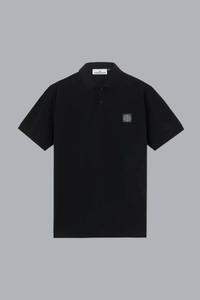 50/2 ORGANIC COTTON PIQUÉ POLO SHIRT BLACK