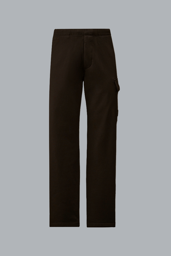 DIAGONAL RAISED FLEECE CARGO SWEATPANTS BLACK