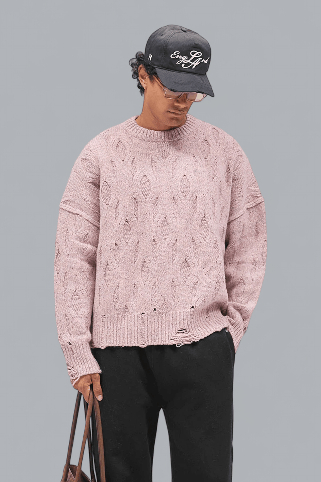 DISTRESSED KNIT CREWNECK