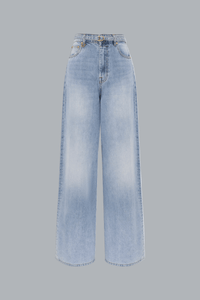 INDRA DENIM RELAXED FLARED JEANS