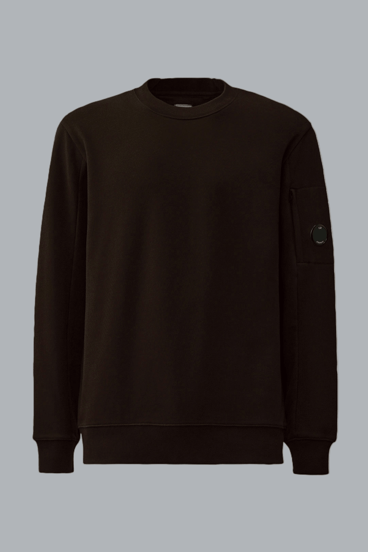 DIAGONAL RAISED FLEECE CREWNECK LENS SWEATSHIRT BLACK