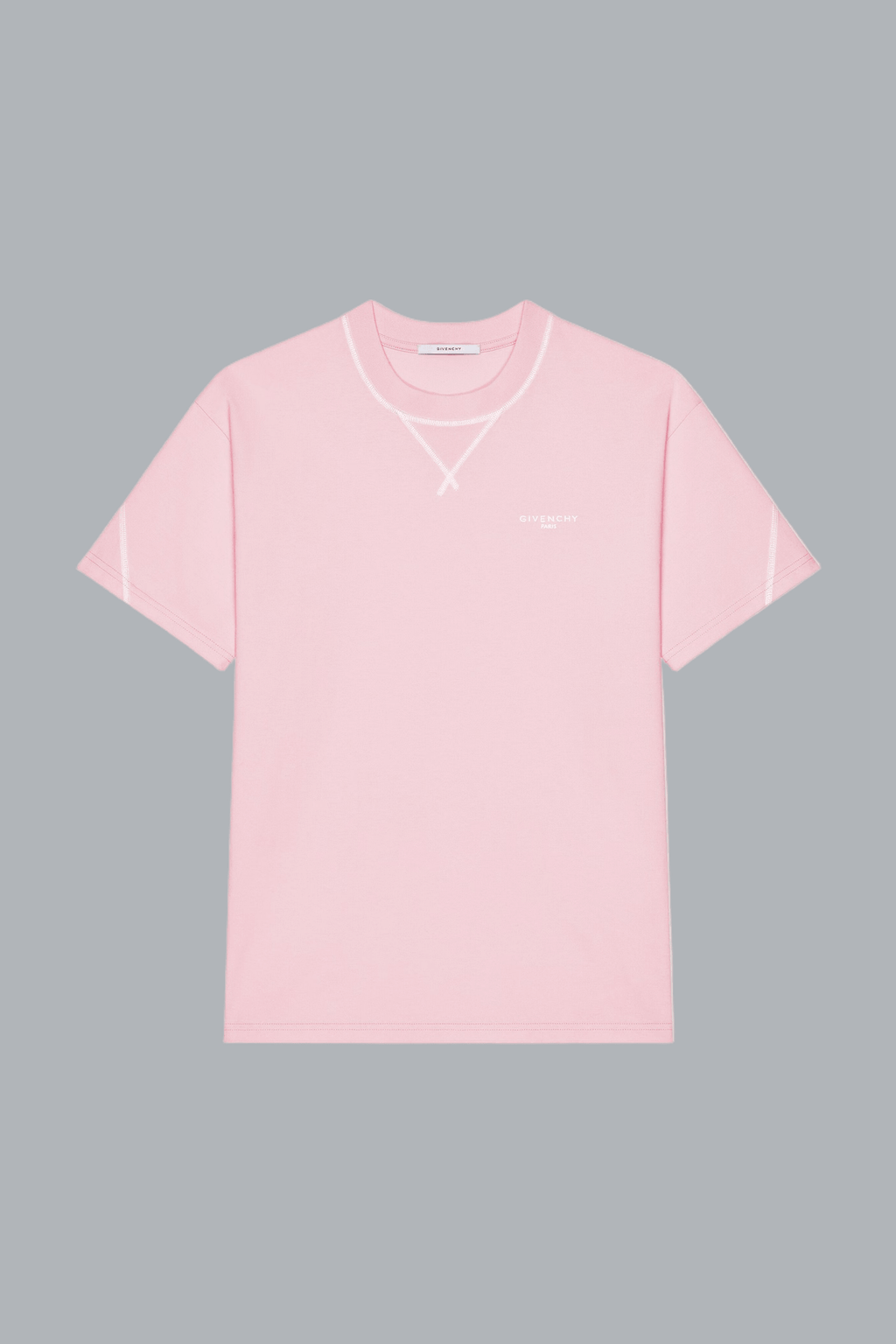 COUTURE SEAM CONTRASTED STITCH T-SHIRT
