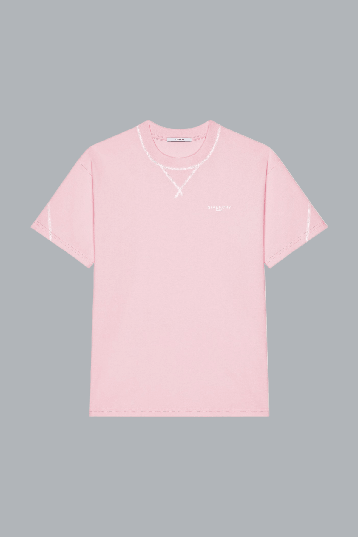 COUTURE SEAM CONTRASTED STITCH T-SHIRT