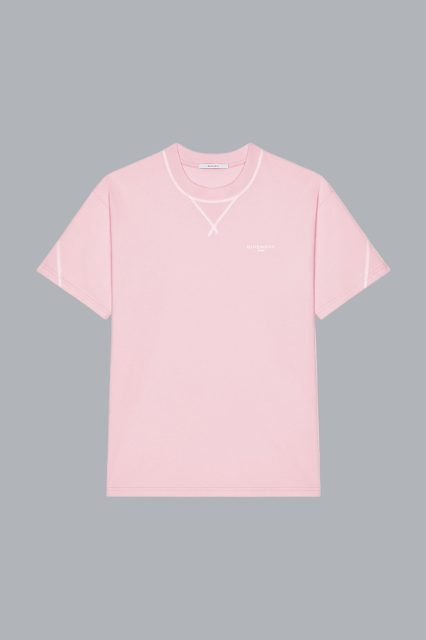 COUTURE SEAM CONTRASTED STITCH T-SHIRT