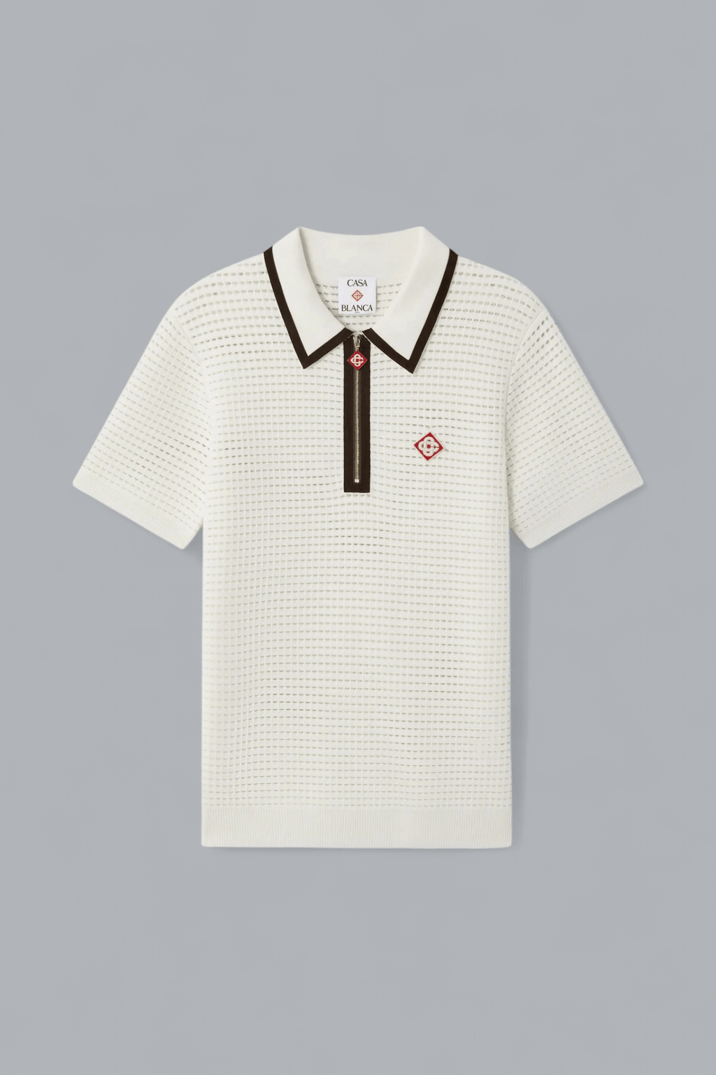 Poloshirt mit Waffelstruktur