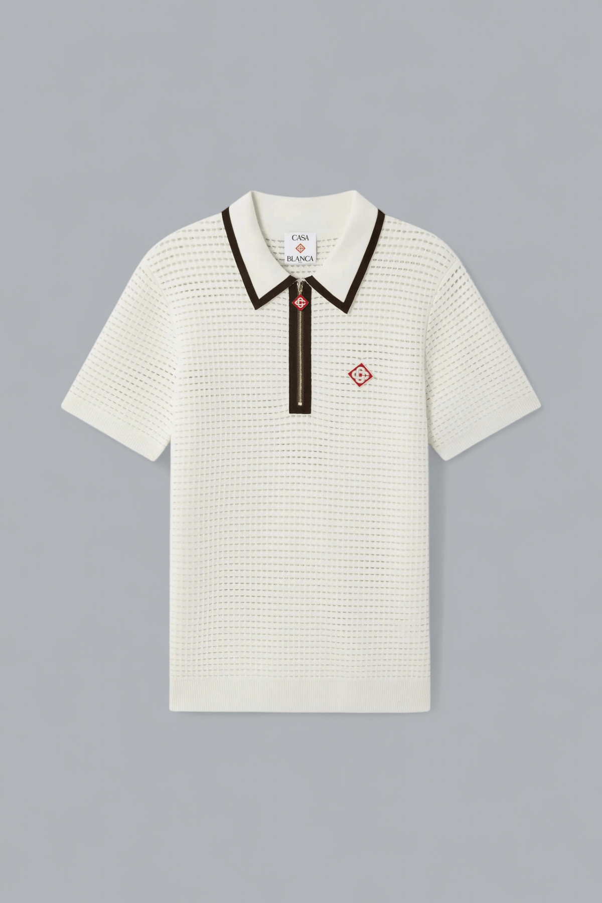Poloshirt mit Waffelstruktur