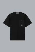 T-shirt van gekamd biologisch katoenjersey, zwart.