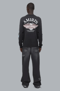 AMIRI EAGLE FLAMES LS TEE BLACK