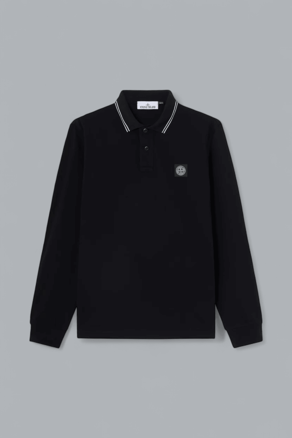 ORGANIC COTTON PIQUÉ WITH STRETCH LONG SLEEVE POLO SHIRT