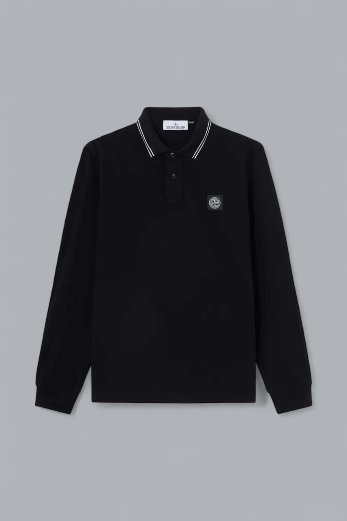 ORGANIC COTTON PIQUÉ WITH STRETCH LONG SLEEVE POLO SHIRT