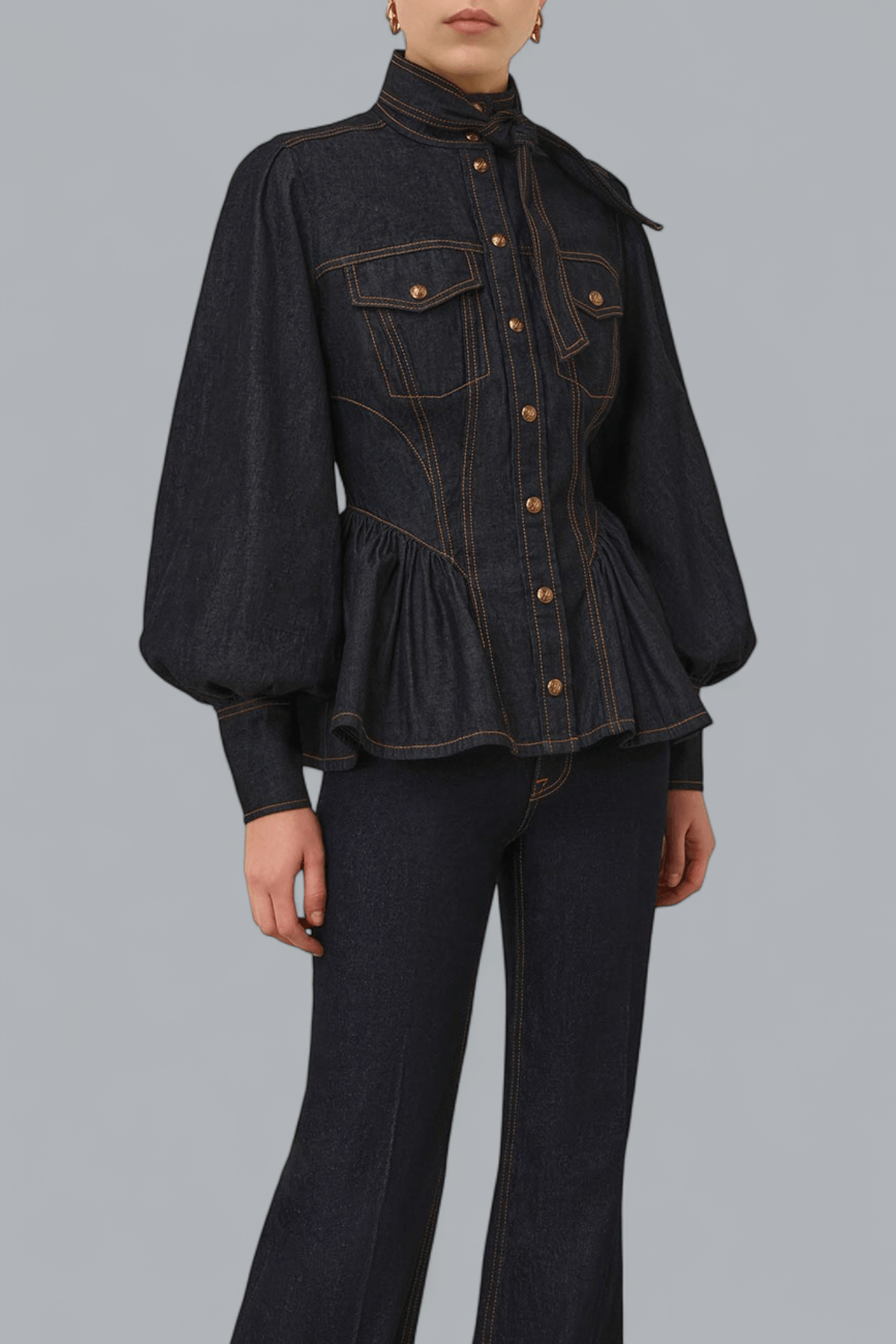 DENIM FITTED SHIRT