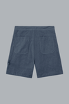 S.I. GHOST COTTON LINEN CANVAS SHORTS SLATE BLU
