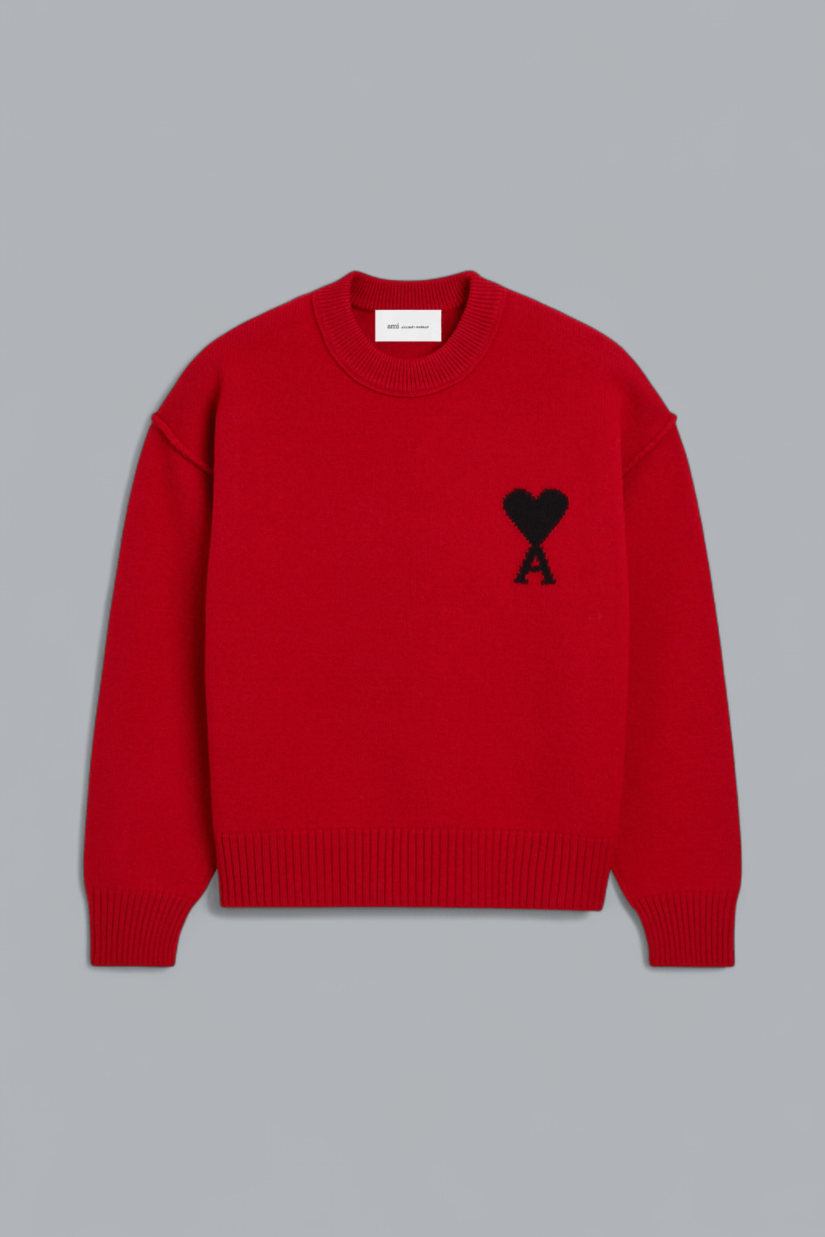 FELTED MERINO WOOL AMI DE COEUR CREWNECK