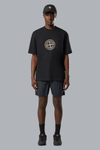 ALL AROUND COMPASS' PRINT ORGANIC COTTON JERSEY T-SHIRT BLACK