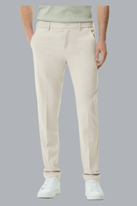 Wool Stretch Trousers Light Beige