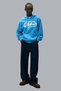 Circle Logo Zip Hoodie Blue