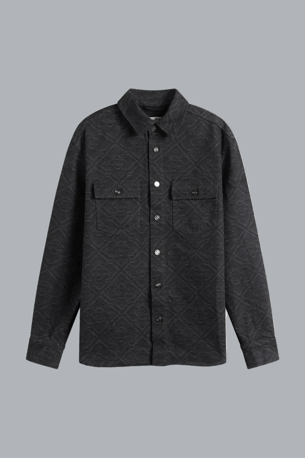 LASER MONOGRAM DENIM SHIRT BLACK