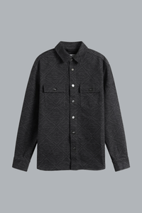 LASER MONOGRAM DENIM SHIRT BLACK
