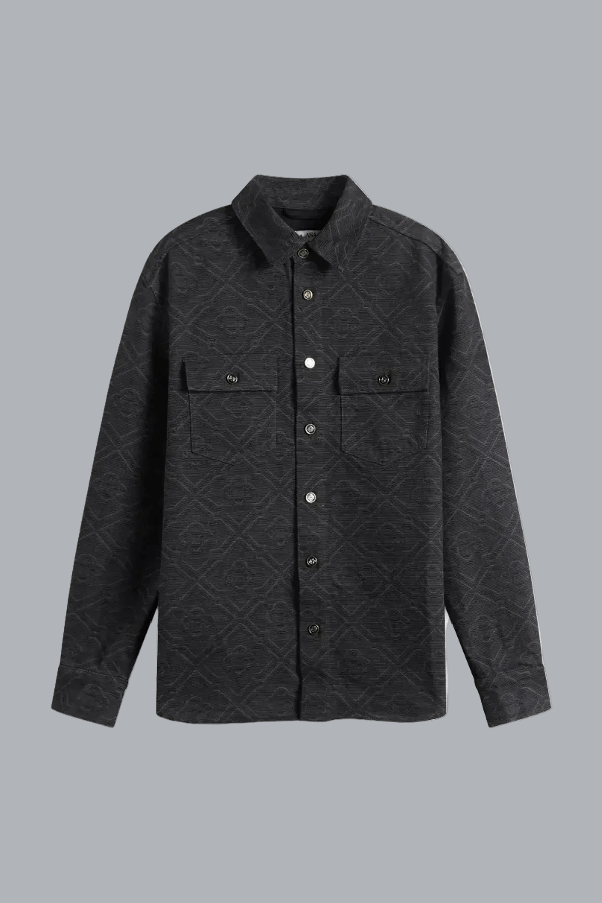 LASER MONOGRAM DENIM SHIRT BLACK